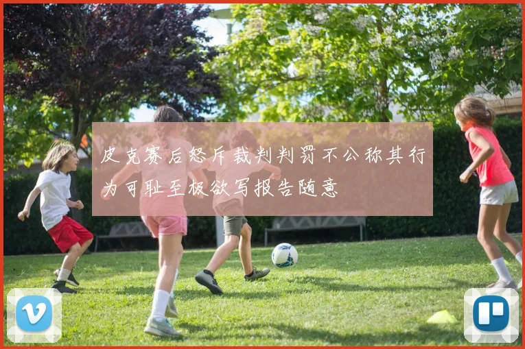 皮克赛后怒斥裁判判罚不公称其行为可耻至极欲写报告随意